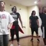 Father Julian De La Blanca teaching Runway Voguing fundamentals at his haus rehearsal.