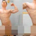 Gymnast naked flex dance