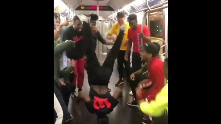 Break dancing on the Train