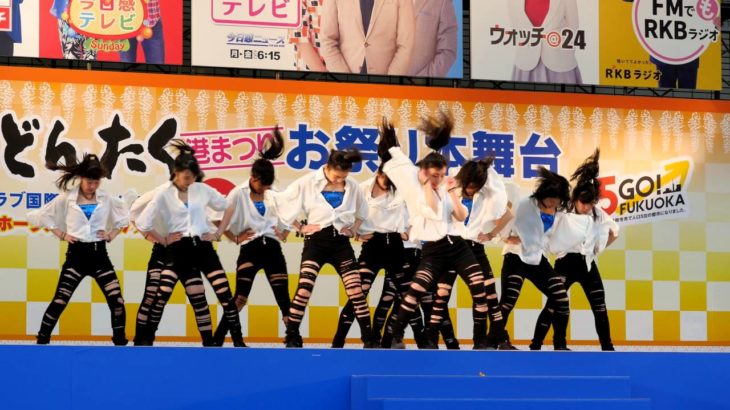 【4K】精華女子高等学校 ダンス部 博多どんたく お祭り本舞台