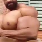 Synthol man back again flexing dancing –  don’t do this