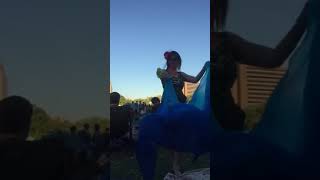 Belly dancers with veil at reggae fest 2019