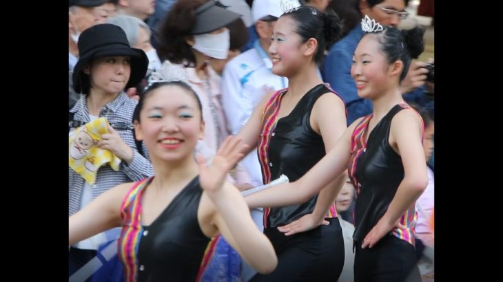 キラキラ　若さ溢れる　美人　女子ダンス　バトン　チア　723番 九州高等学校　721番 BATON TEAM INFINITY  726番 福岡ファイヤーバードバトンチーム　どんたく2019 ④