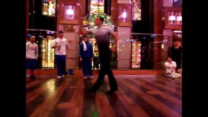 Break Dance Crew gets a surprise by Old School Bboy picked from the crowd.