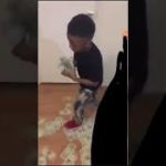Lil boy flexing like NBA youngboy and dancing to his music