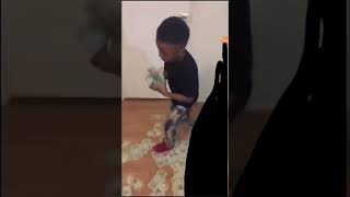 Lil boy flexing like NBA youngboy and dancing to his music