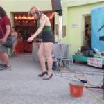 dancing reggae on the beach/ bailando reggae en la playa con COMBO LULO  (far rockaway NY)