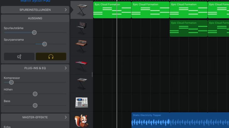 GarageBand iOS iPad 2018 Elektro Dance Dubstep Beat