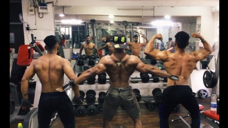 Muscle flexing dance
