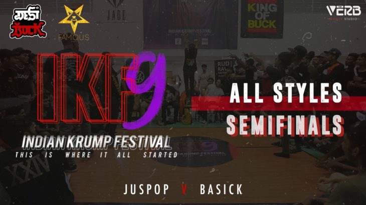 Juspop vs Basick | All Styles Semi-Finals | Indian Krump Festival 9 2019 | TheVerb Official