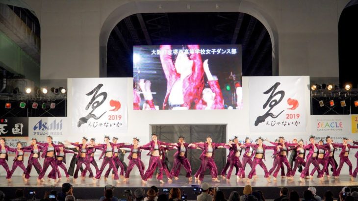 [4K] 大阪府立堺西高等学校女子ダンス部　泉州YOSAKOI ゑぇじゃないか祭り 2019　前夜祭