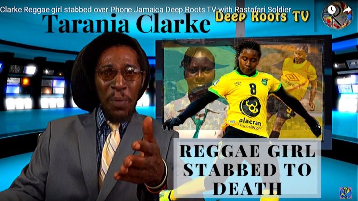 Jamaica Reggae girl Tarania Clarke Plum Plum OVER Phone Jamaica Deep Roots TV with Rastafari Soldier