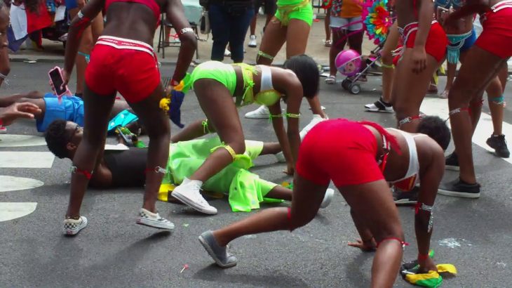Reggae dancing in the street