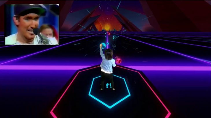 Synth Riders Custom Map for Q-feel – “Dancing in Heaven (Orbital Bebop)”, mapped by whattheshark